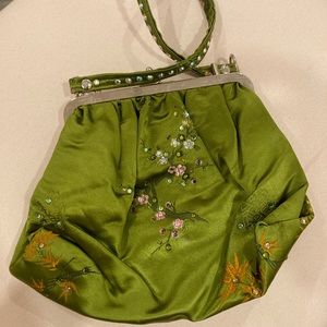 Andonia purse like new green Asian inspired